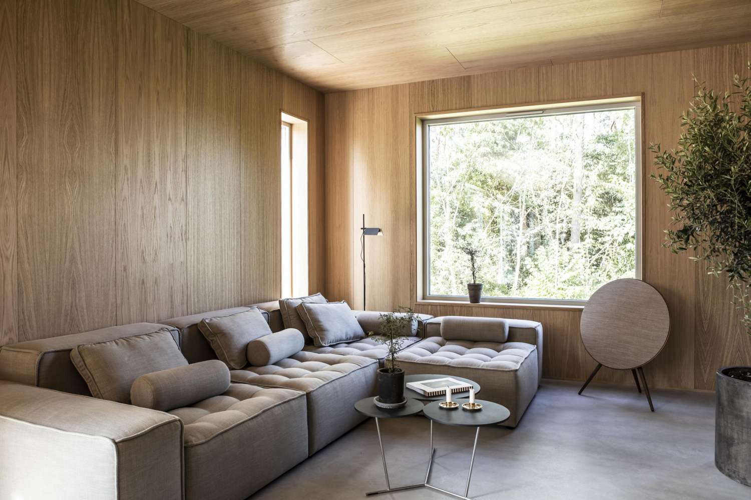 现代客厅配木板