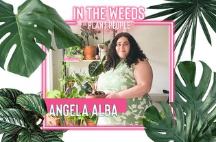Angela Alba配上一些植物